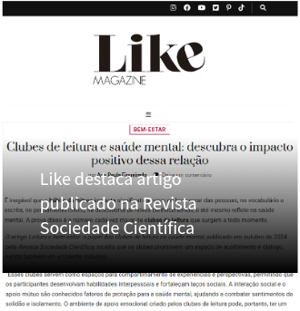 Like destaca artigo publicado na Revista Sociedade Científica