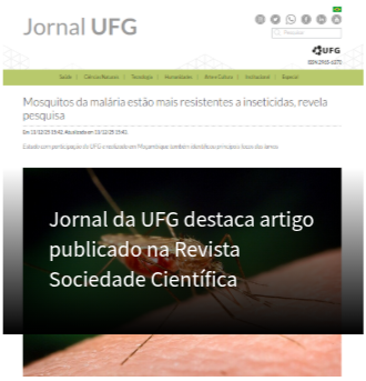  Jornal da UFG destaca artigo publicado na Revista Sociedade Científica